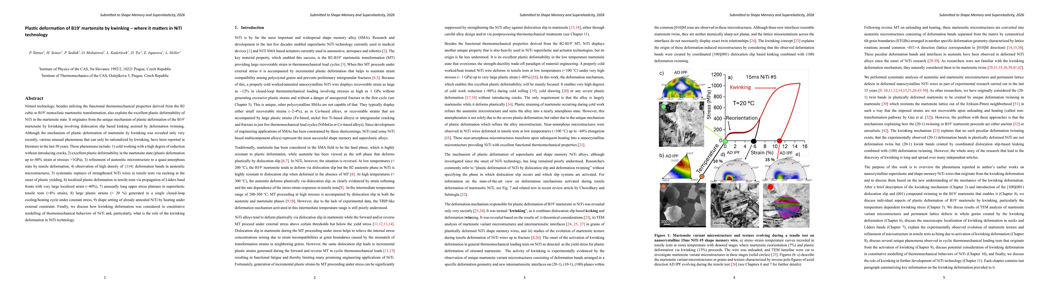Thumbnail for Plastic deformation of B19' martensite where -- where it matters in NiTi technology