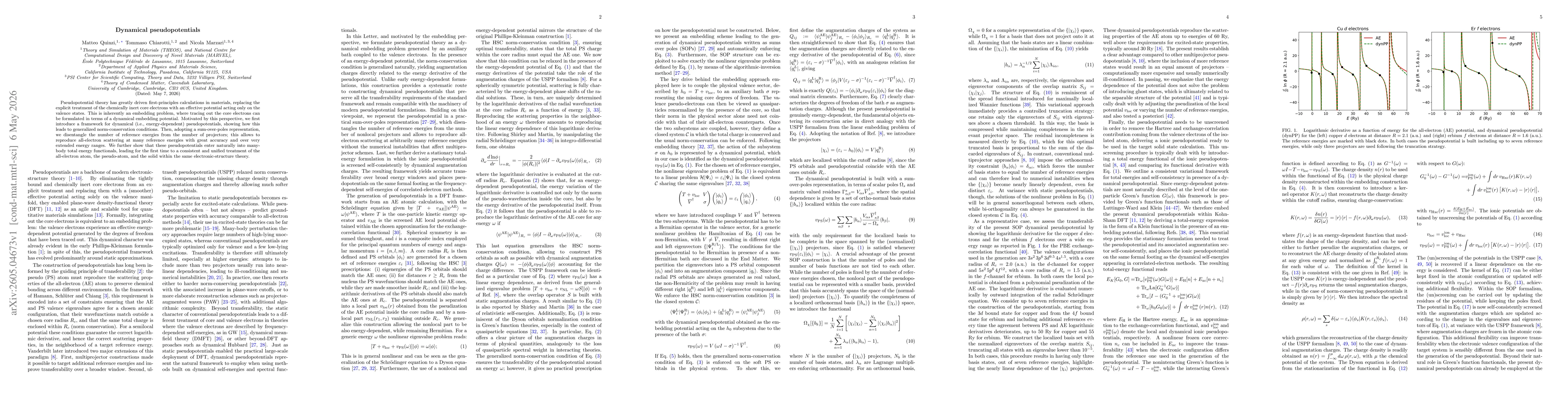 Thumbnail for Dynamical pseudopotentials