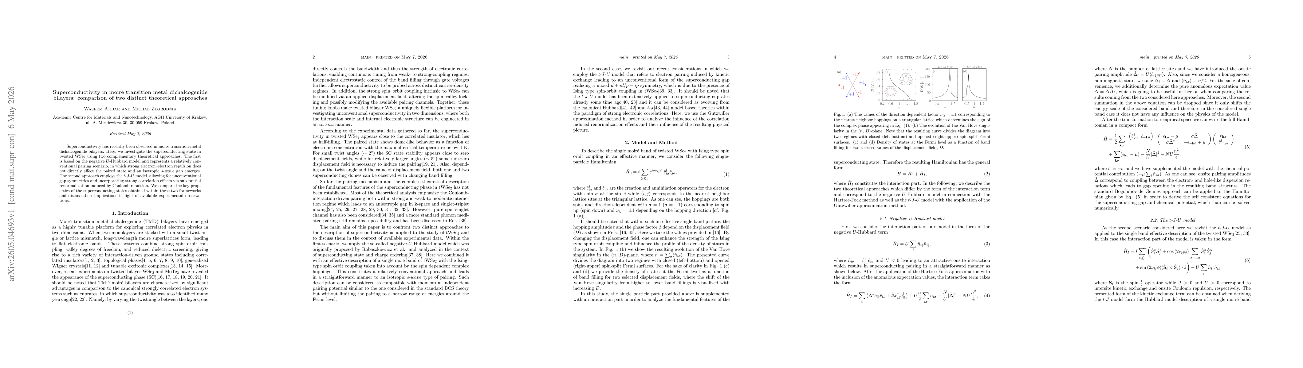 Thumbnail for Superconductivity in moiré transition metal dichalcogenide bilayers: comparison of two distinct theoretical approaches
