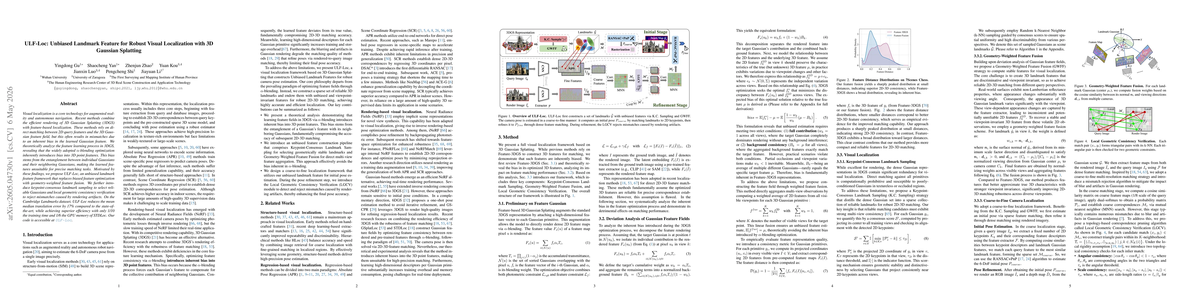 Thumbnail for ULF-Loc: Unbiased Landmark Feature for Robust Visual Localization with 3D Gaussian Splatting