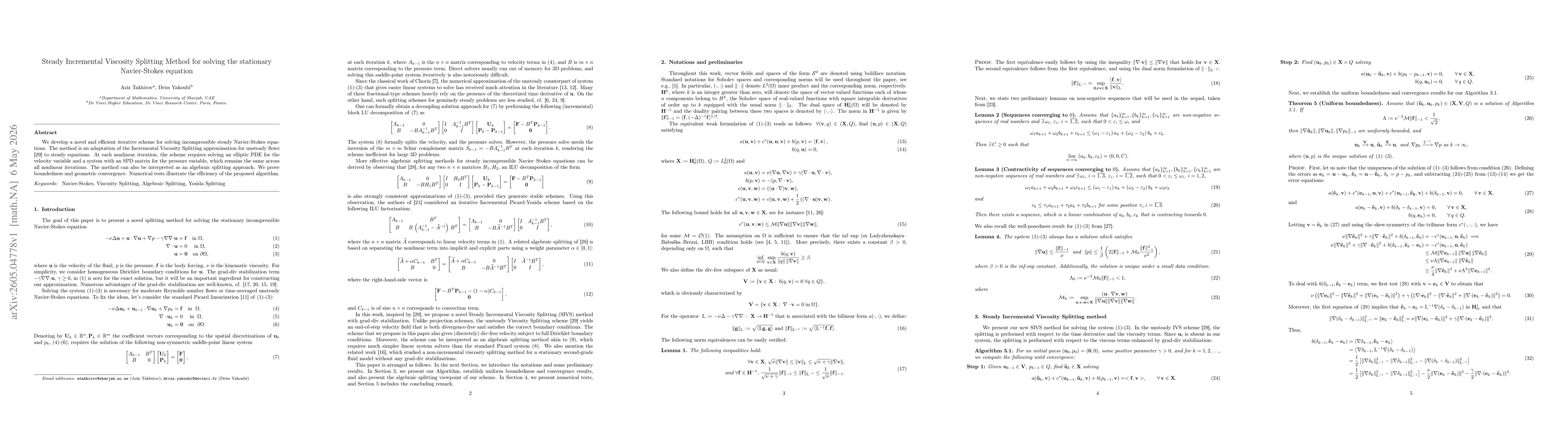 Thumbnail for Steady Incremental Viscosity Splitting Method for solving the stationary Navier-Stokes equation