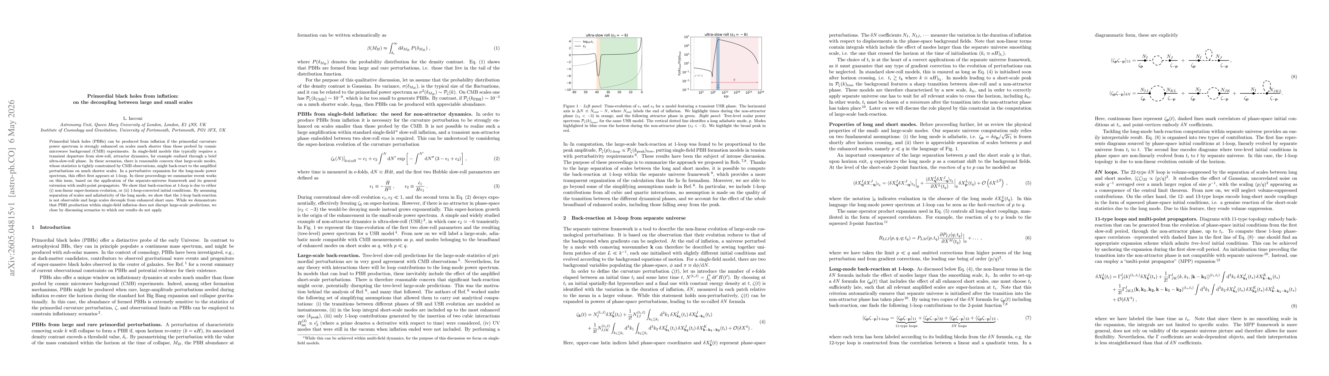 Thumbnail for Primordial black holes from inflation: on the decoupling between large and small scales