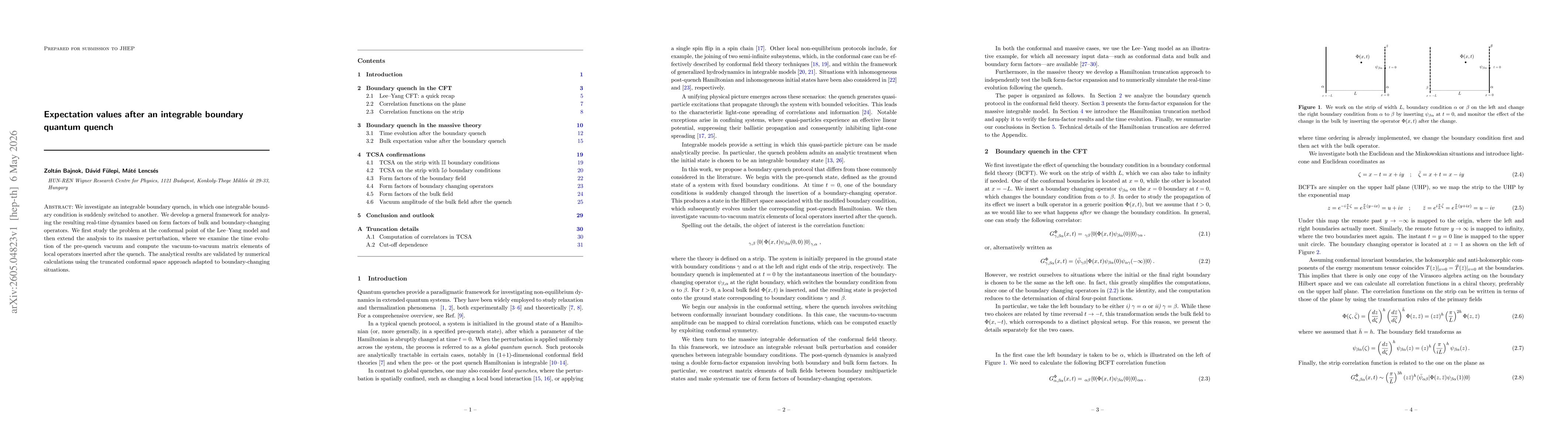 Thumbnail for Expectation values after an integrable boundary quantum quench