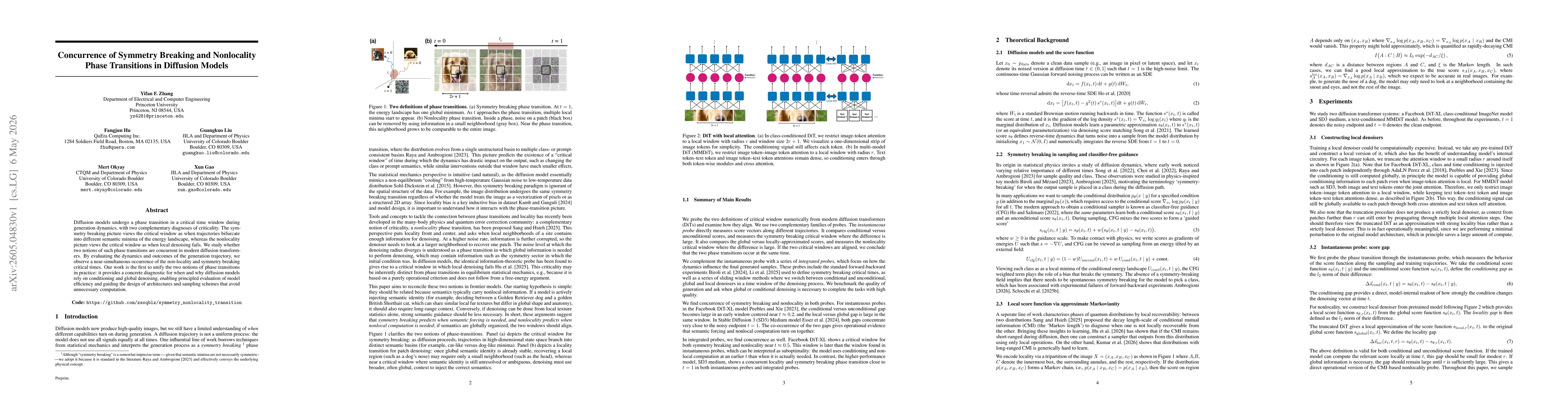 Thumbnail for Concurrence of Symmetry Breaking and Nonlocality Phase Transitions in Diffusion Models