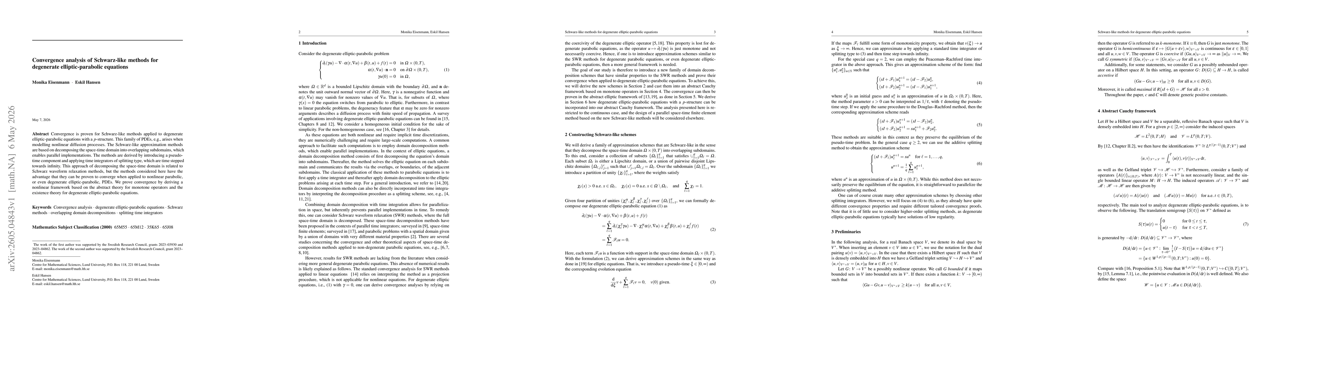 Thumbnail for Convergence analysis of Schwarz-like methods for degenerate elliptic-parabolic equations
