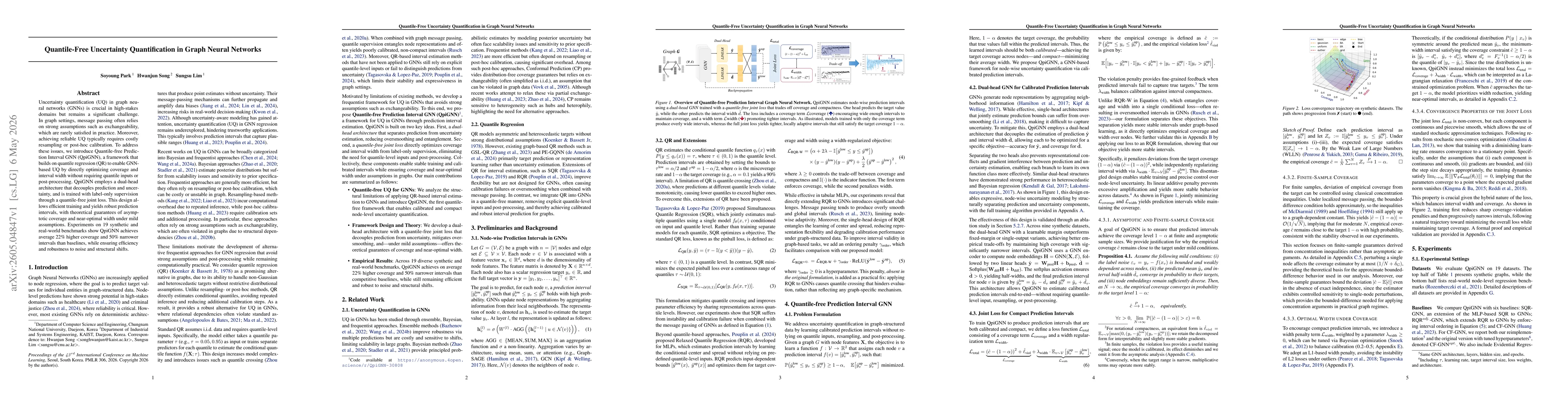 Thumbnail for Quantile-Free Uncertainty Quantification in Graph Neural Networks