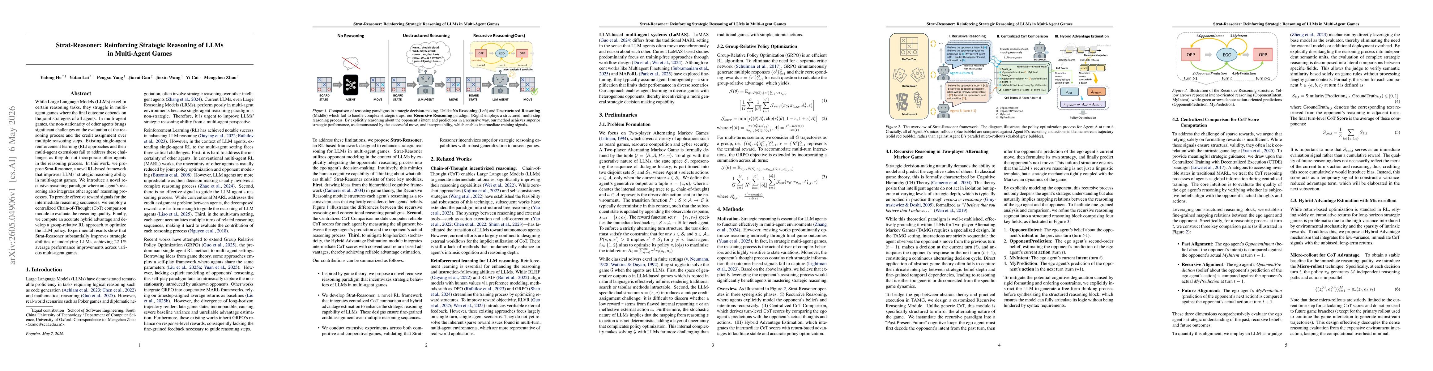 Thumbnail for Strat-Reasoner: Reinforcing Strategic Reasoning of LLMs in Multi-Agent Games