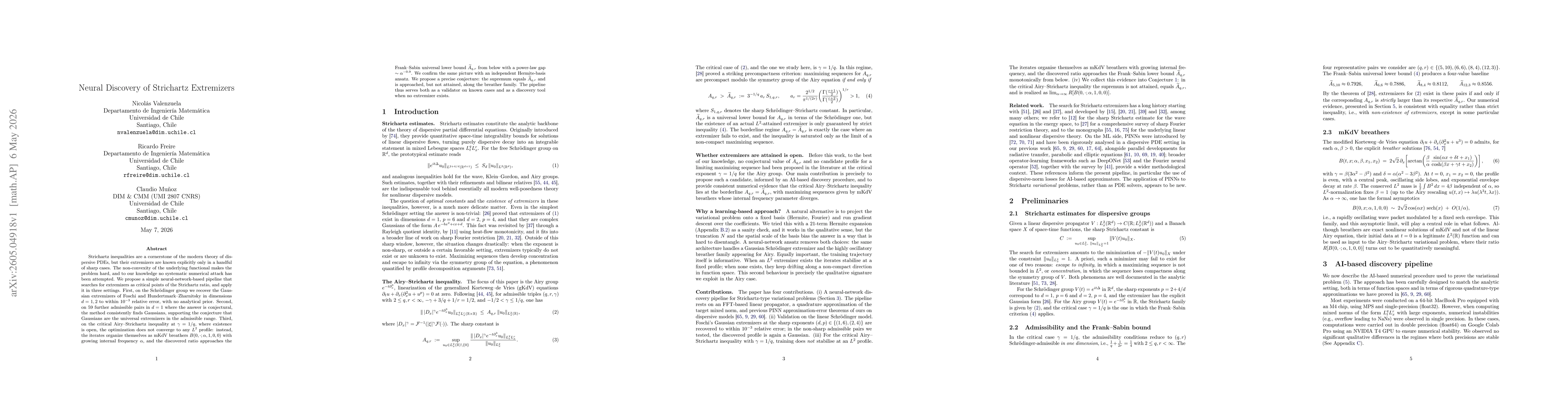Thumbnail for Neural Discovery of Strichartz Extremizers