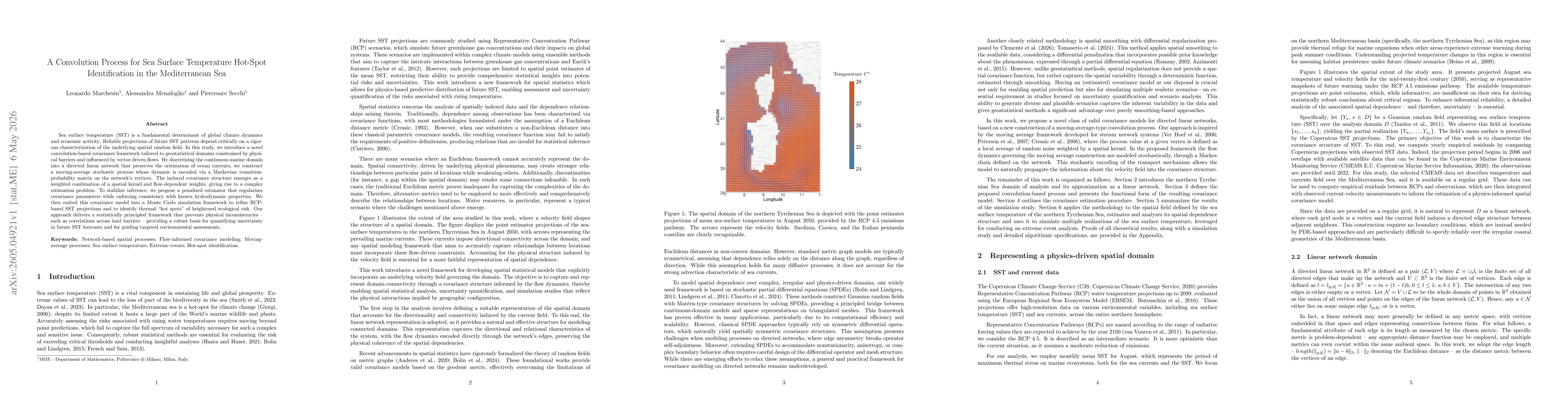 Thumbnail for A Convolution Process for Sea Surface Temperature Hot-Spot Identification in the Mediterranean Sea