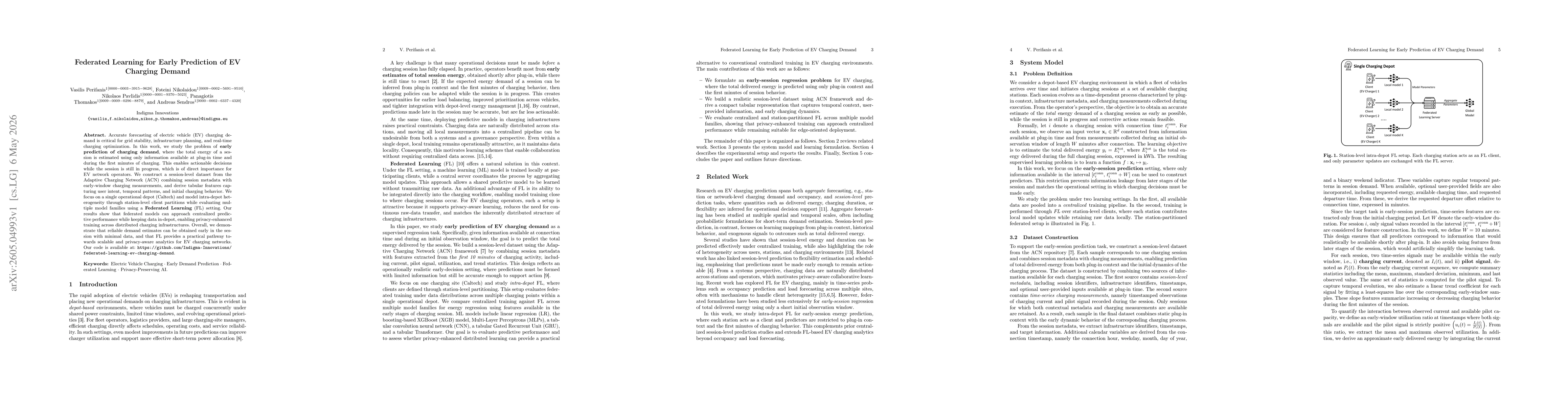 Thumbnail for Federated Learning for Early Prediction of EV Charging Demand