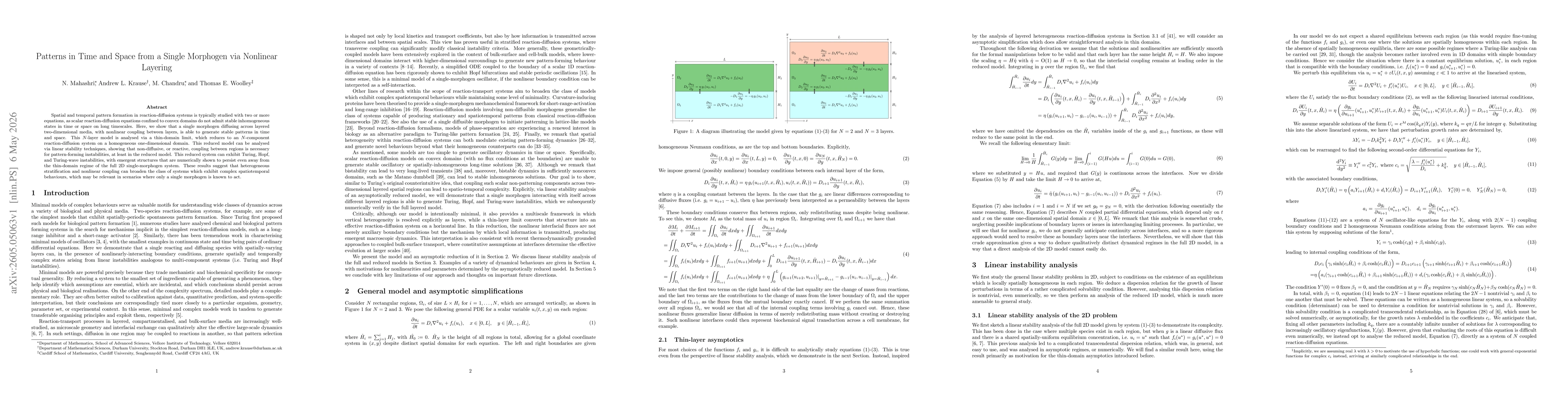 Thumbnail for Patterns in Time and Space from a Single Morphogen via Nonlinear Layering