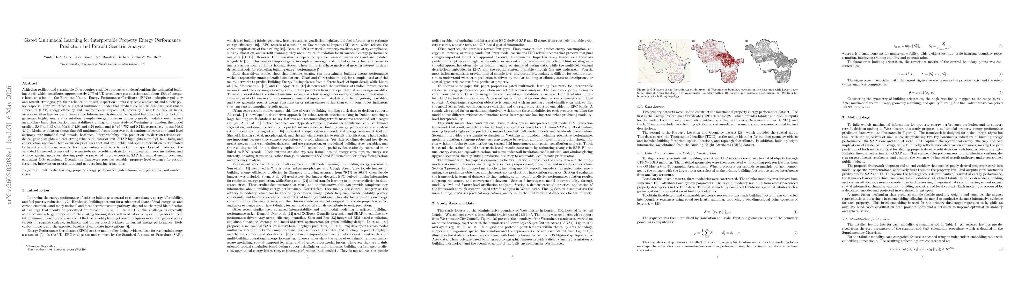 Thumbnail for Gated Multimodal Learning for Interpretable Property Energy Performance Prediction and Retrofit Scenario Analysis