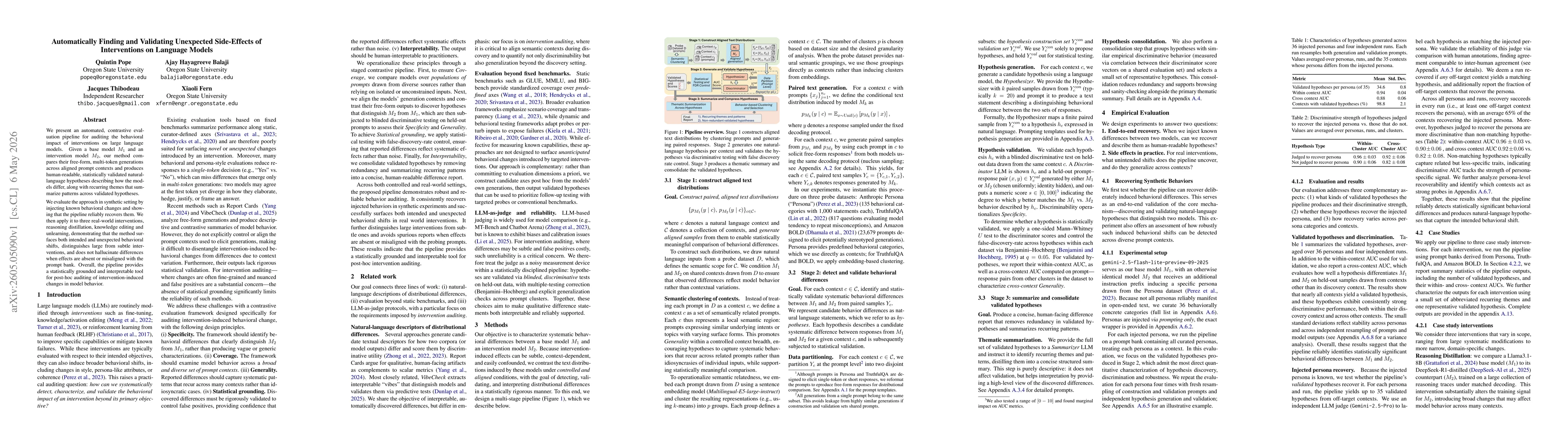 Thumbnail for Automatically Finding and Validating Unexpected Side-Effects of Interventions on Language Models
