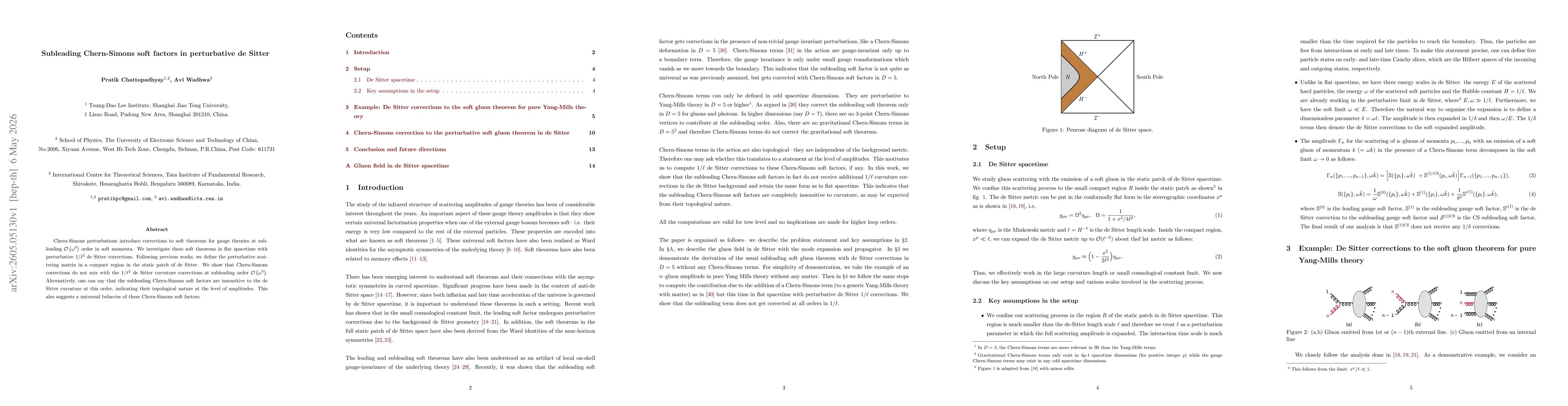 Thumbnail for Subleading Chern-Simons soft factors in perturbative de Sitter