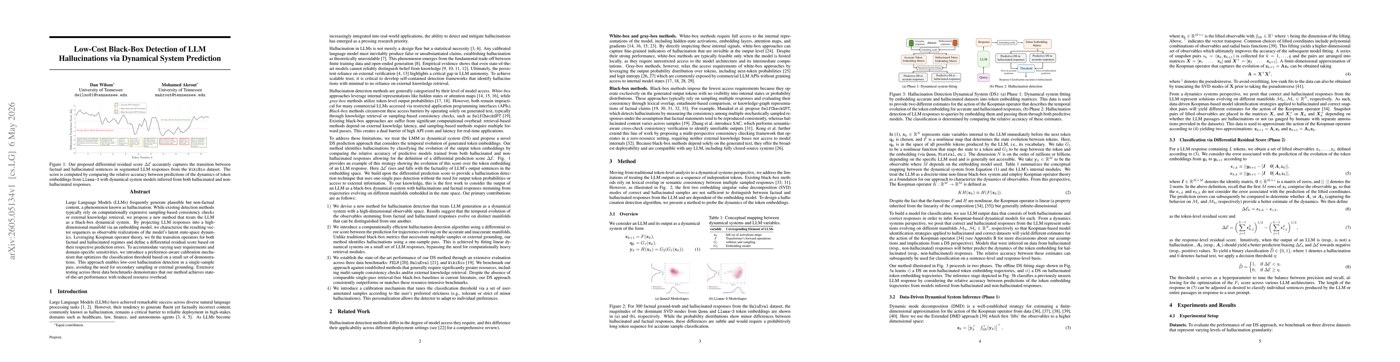 Thumbnail for Low-Cost Black-Box Detection of LLM Hallucinations via Dynamical System Prediction