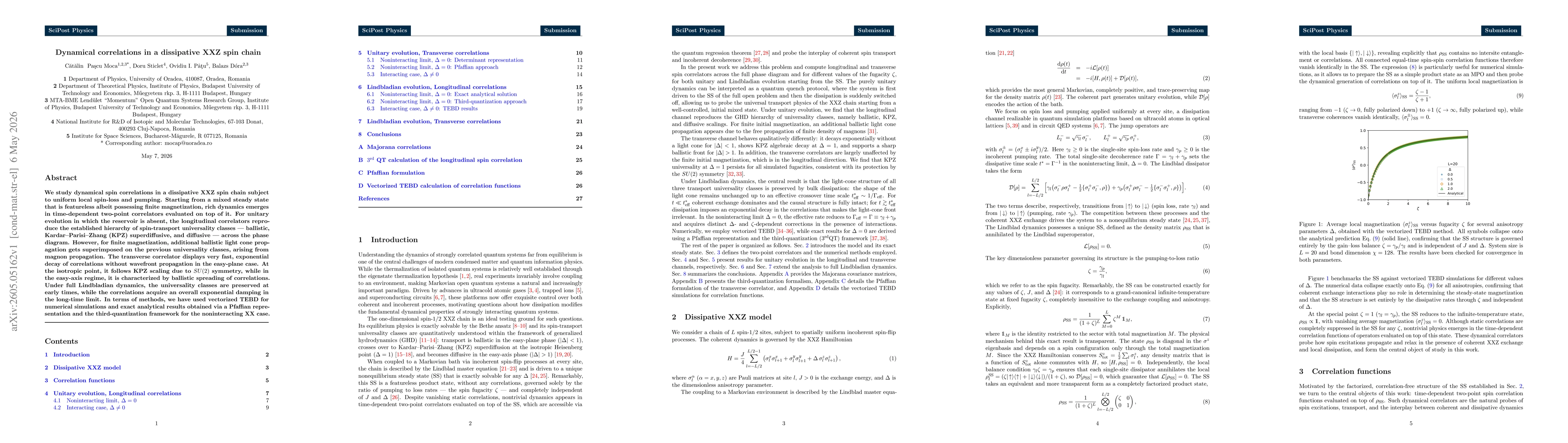 Thumbnail for Dynamical correlations in a dissipative XXZ spin chain