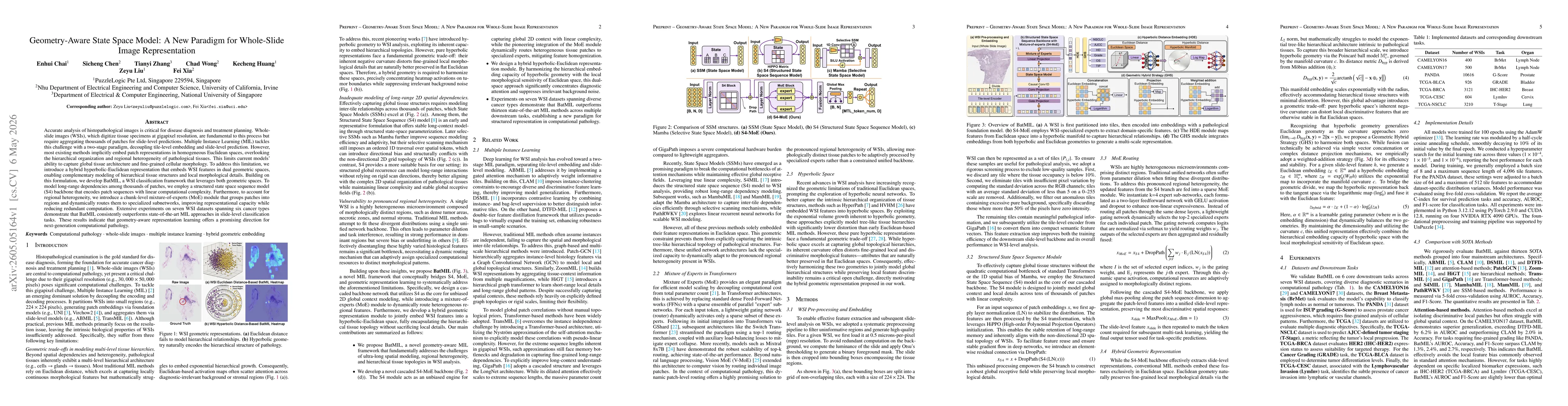 Thumbnail for Geometry-Aware State Space Model: A New Paradigm for Whole-Slide Image Representation