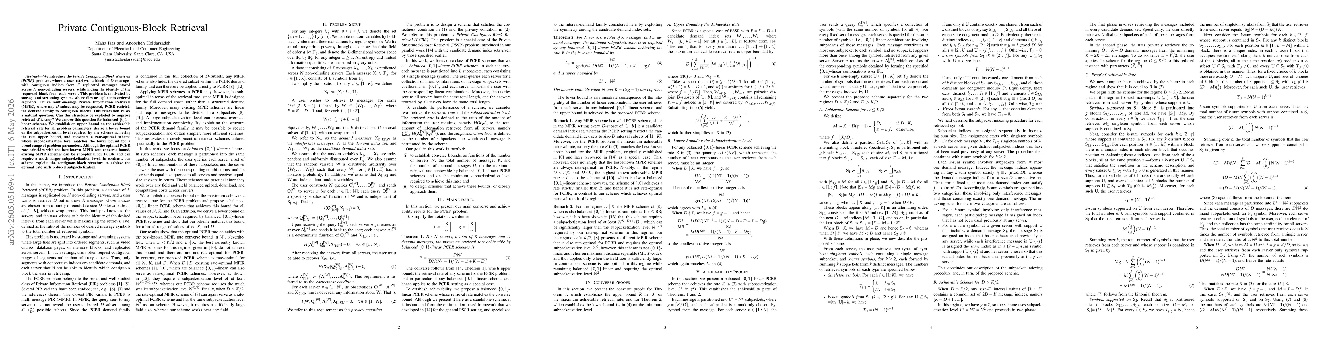 Thumbnail for Private Contiguous-Block Retrieval