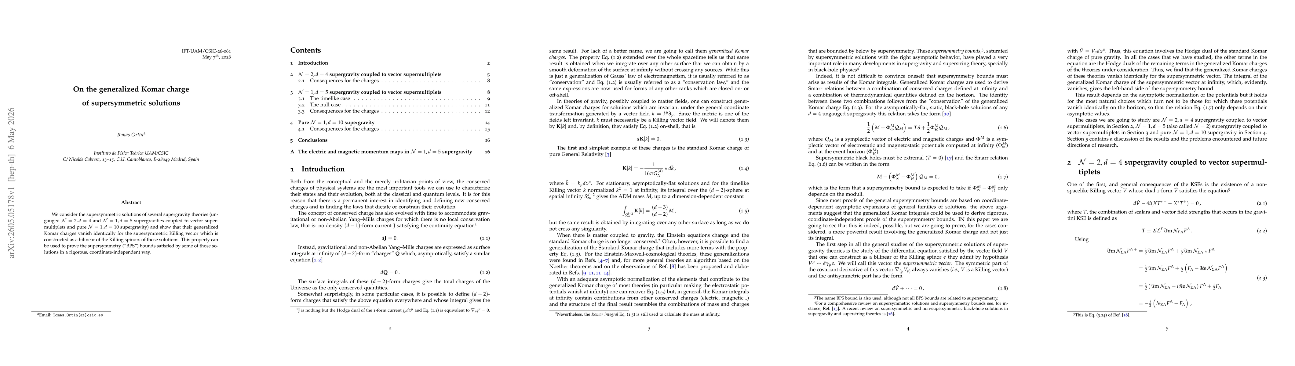 Thumbnail for On the generalized Komar charge of supersymmetric solutions