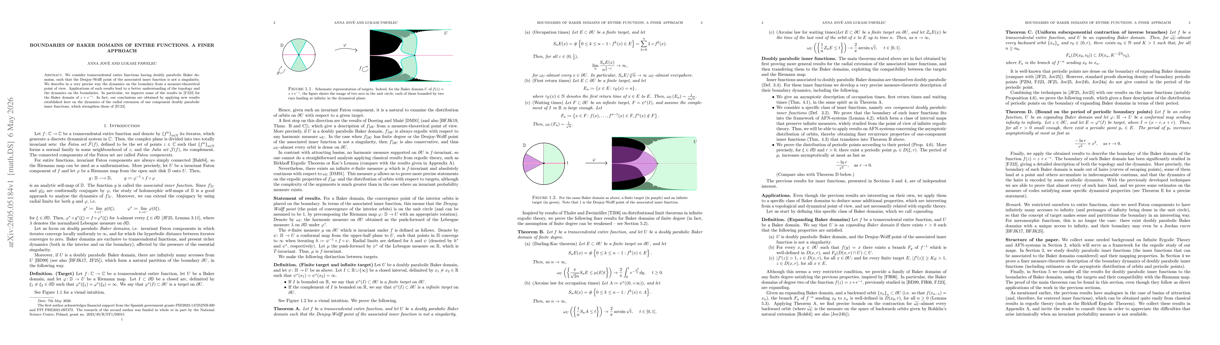 Thumbnail for Boundaries of Baker domains of entire functions. A finer approach