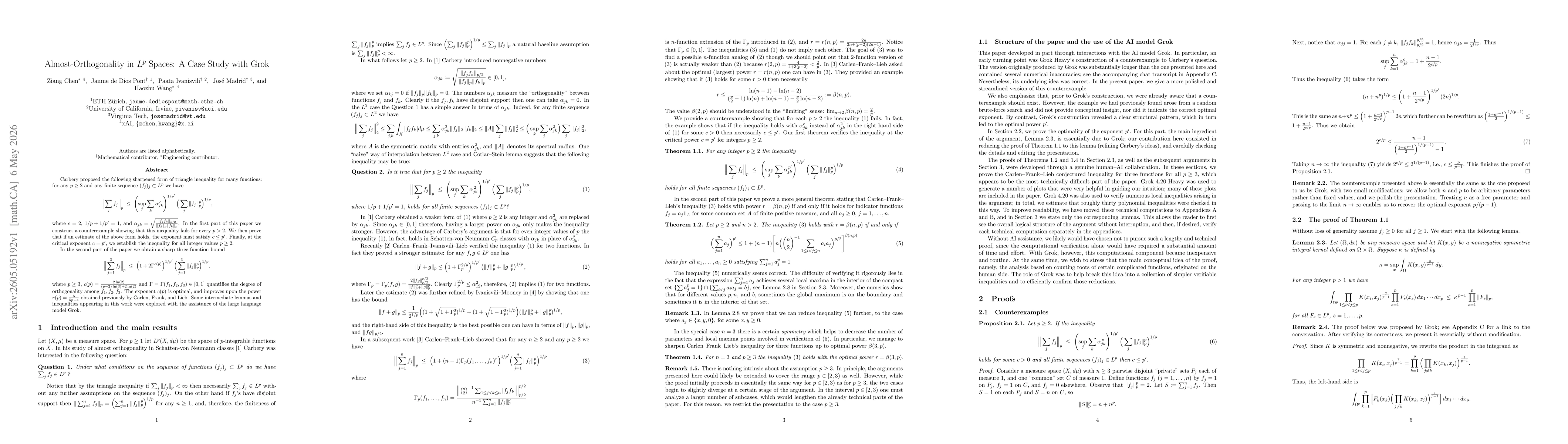 Thumbnail for Almost-Orthogonality in Lp Spaces: A Case Study with Grok