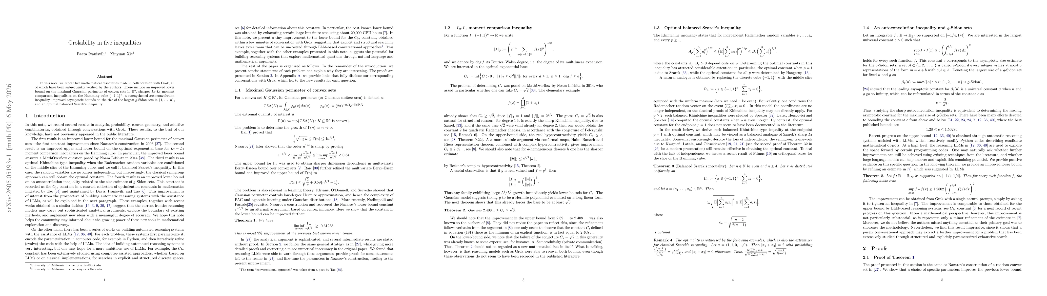 Thumbnail for Grokability in five inequalities