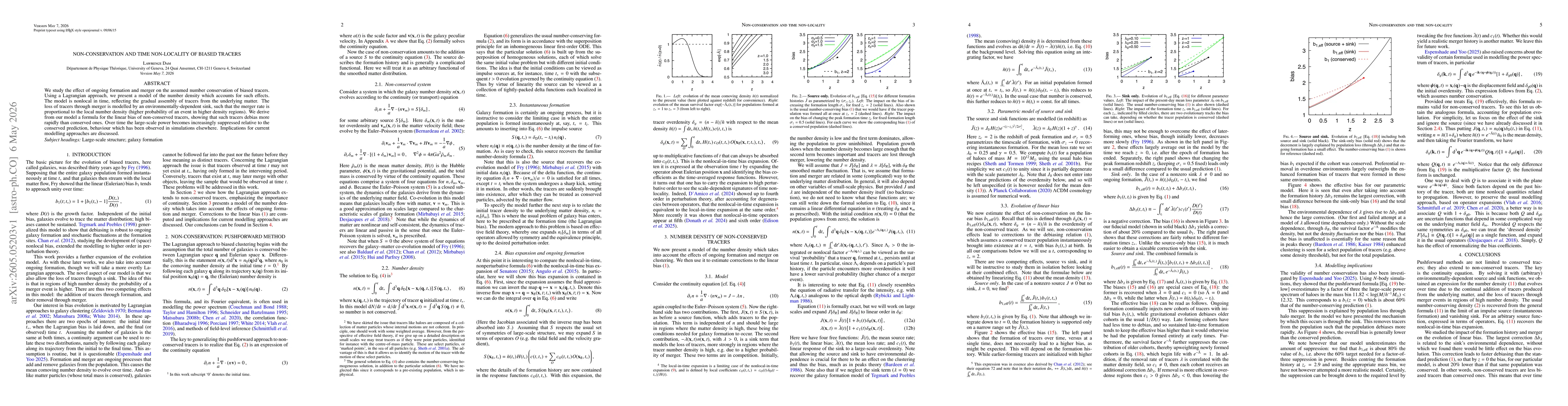 Thumbnail for Non-conservation and time non-locality of biased tracers