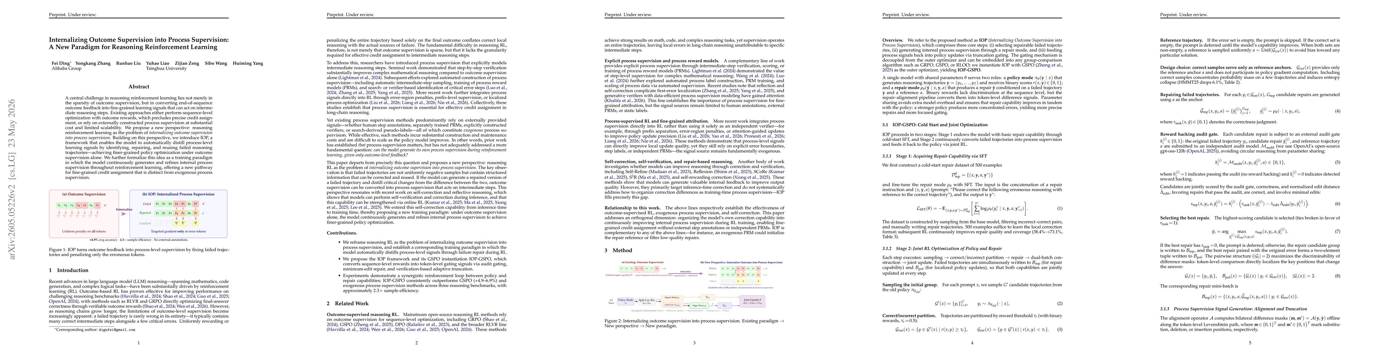 Thumbnail for Internalizing Outcome Supervision into Process Supervision: A New Paradigm for Reinforcement Learning for Reasoning