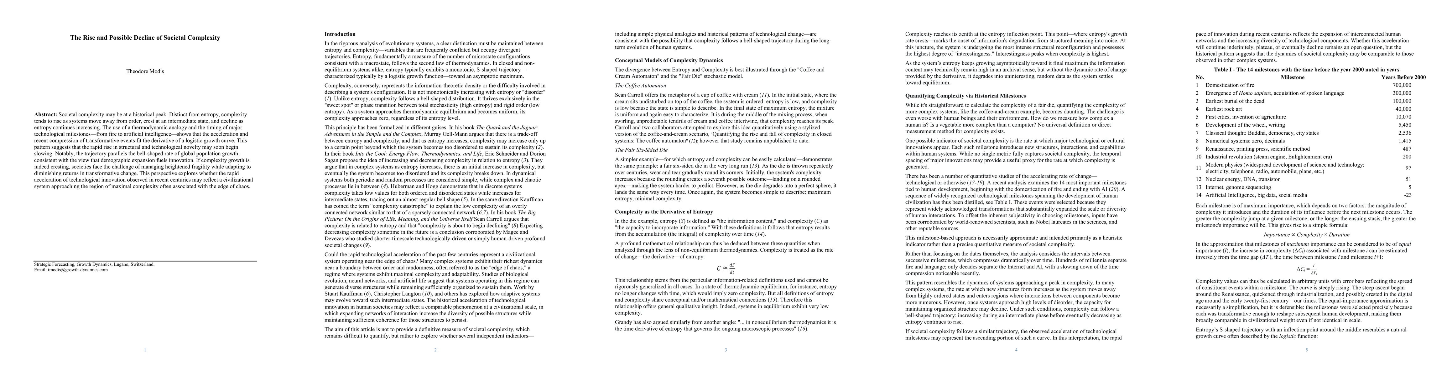 Thumbnail for The Rise and Possible Decline of Societal Complexity