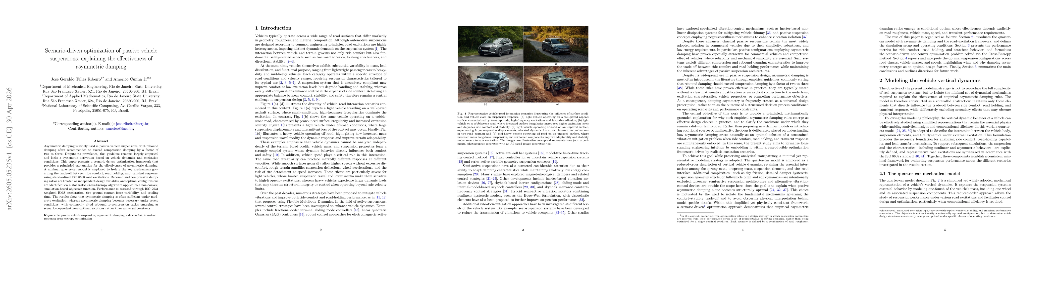 Thumbnail for Scenario-driven optimization of passive vehicle suspensions: explaining the effectiveness of asymmetric damping