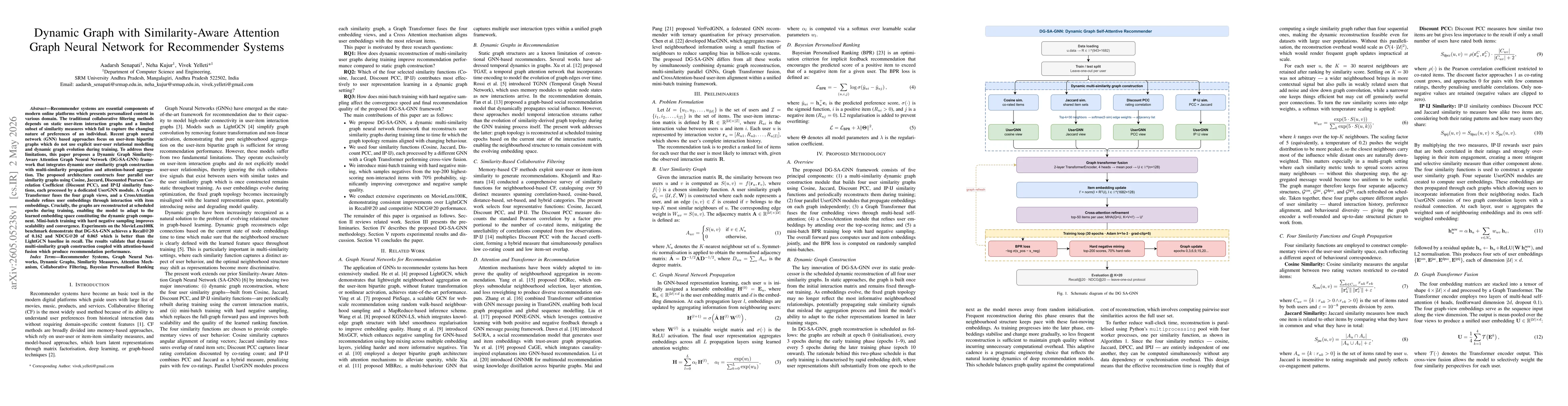 Thumbnail for Dynamic Graph with Similarity-Aware Attention Graph Neural Network for Recommender Systems