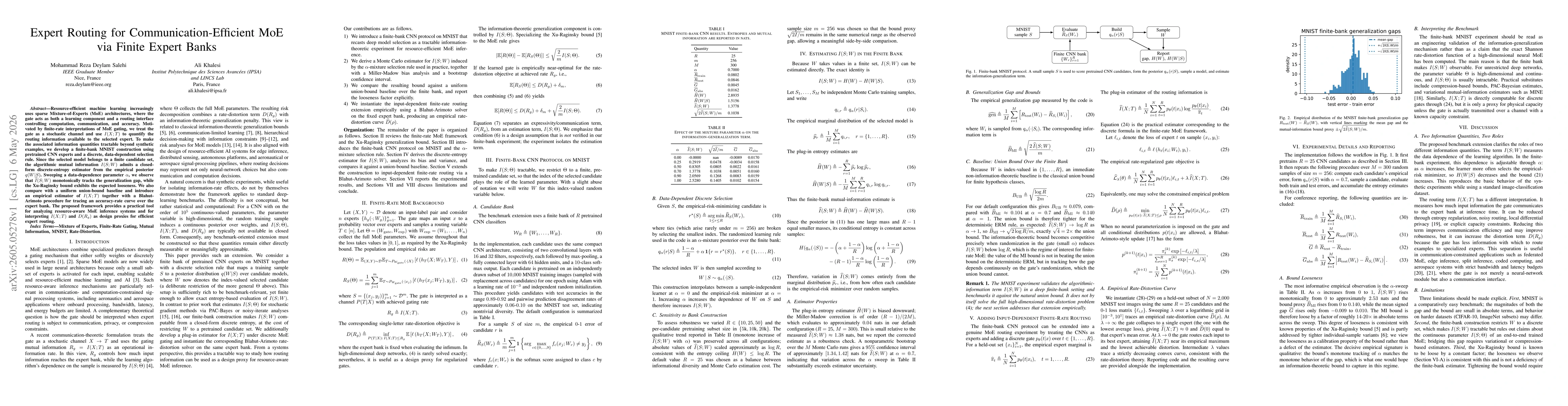 Thumbnail for Expert Routing for Communication-Efficient MoE via Finite Expert Banks