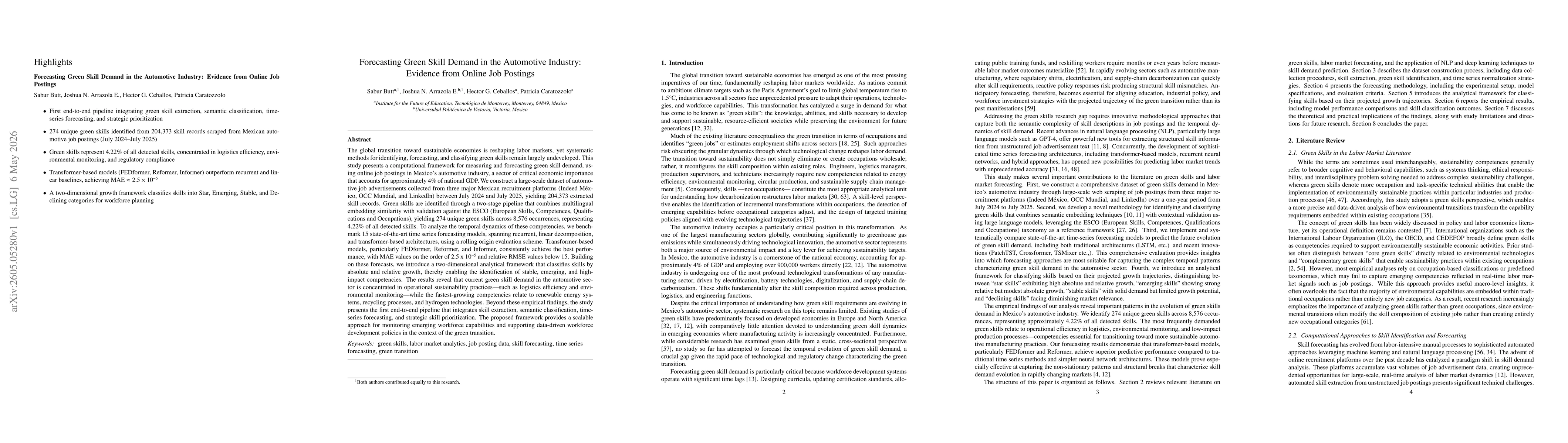 Thumbnail for Forecasting Green Skill Demand in the Automotive Industry: Evidence from Online Job Postings