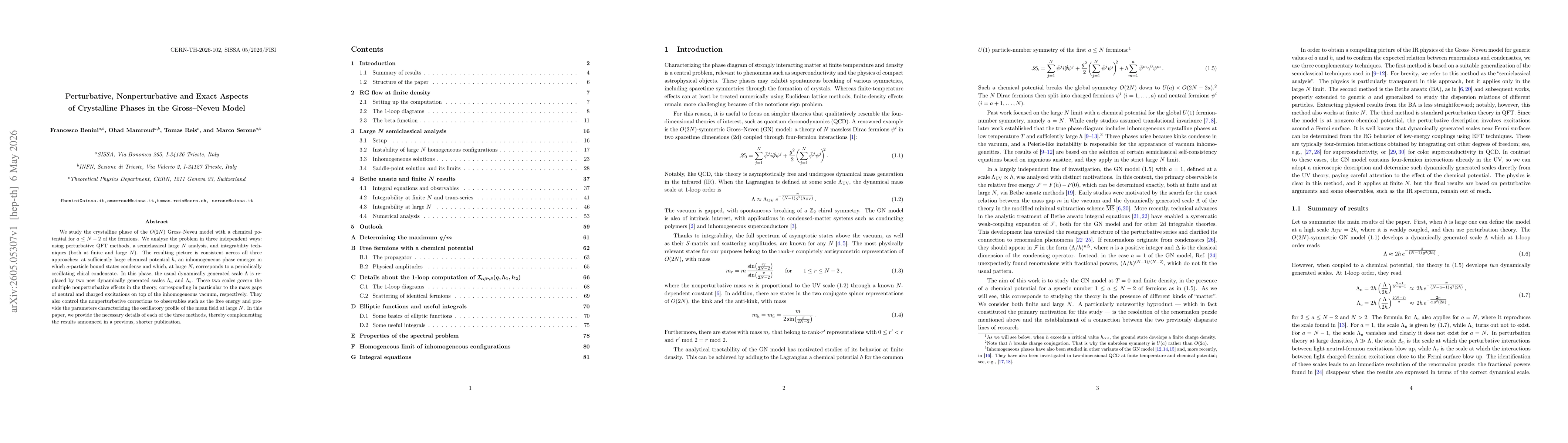 Thumbnail for Perturbative, Nonperturbative and Exact Aspects of Crystalline Phases in the Gross-Neveu Model