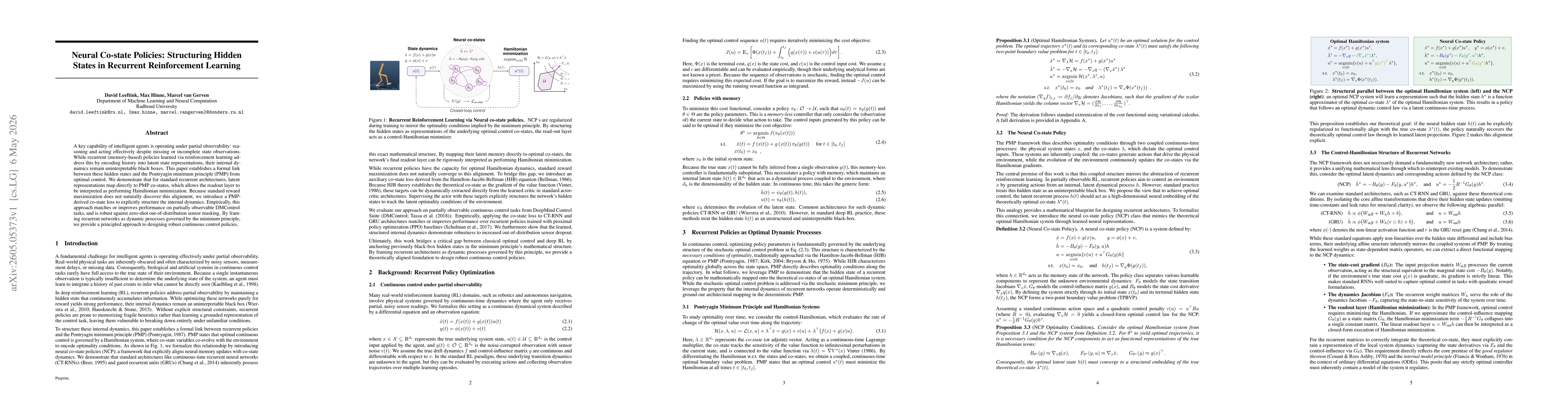 Thumbnail for Neural Co-state Policies: Structuring Hidden States in Recurrent Reinforcement Learning