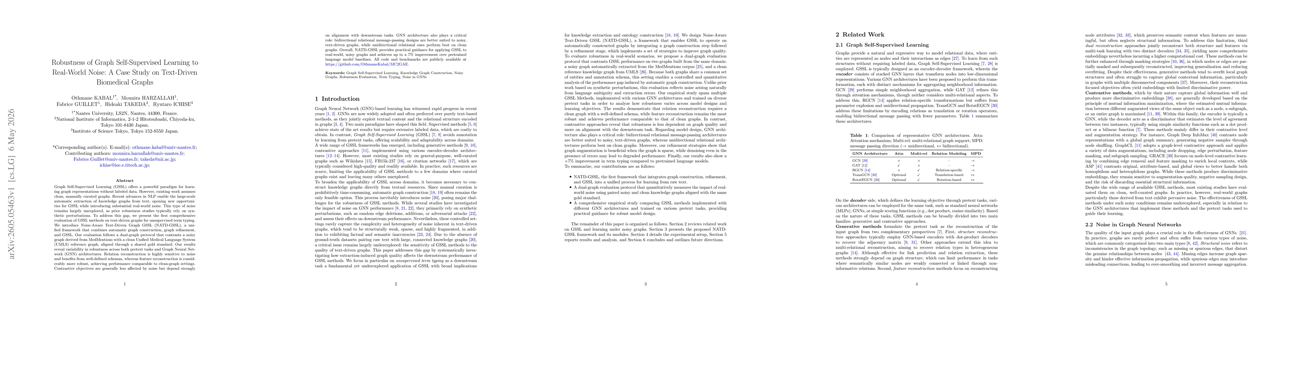 Thumbnail for Robustness of Graph Self-Supervised Learning to Real-World Noise: A Case Study on Text-Driven Biomedical Graphs