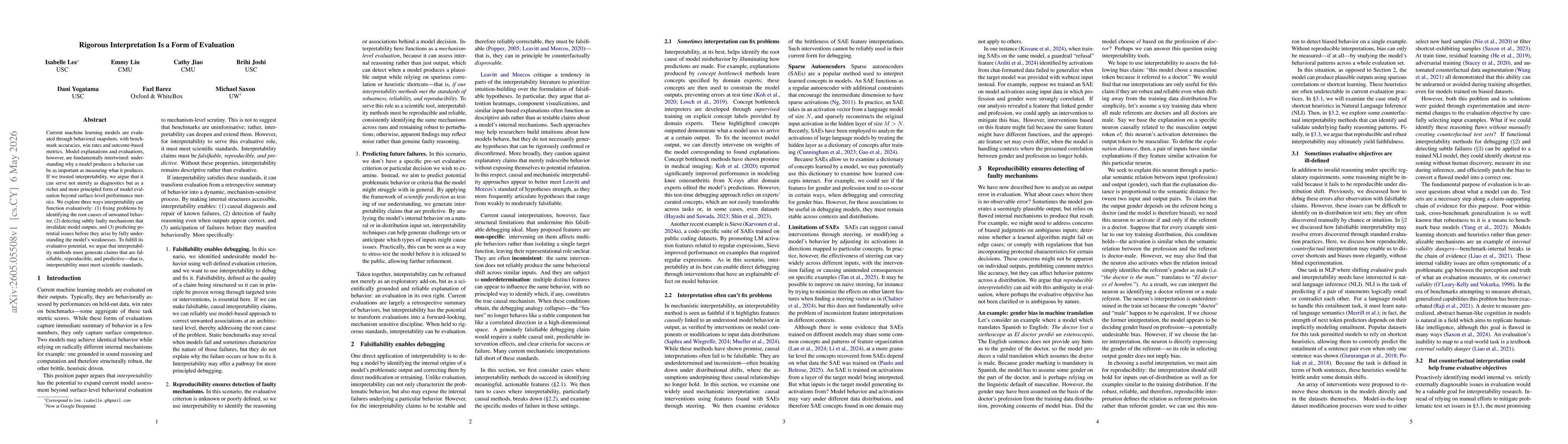 Thumbnail for Rigorous Interpretation Is a Form of Evaluation