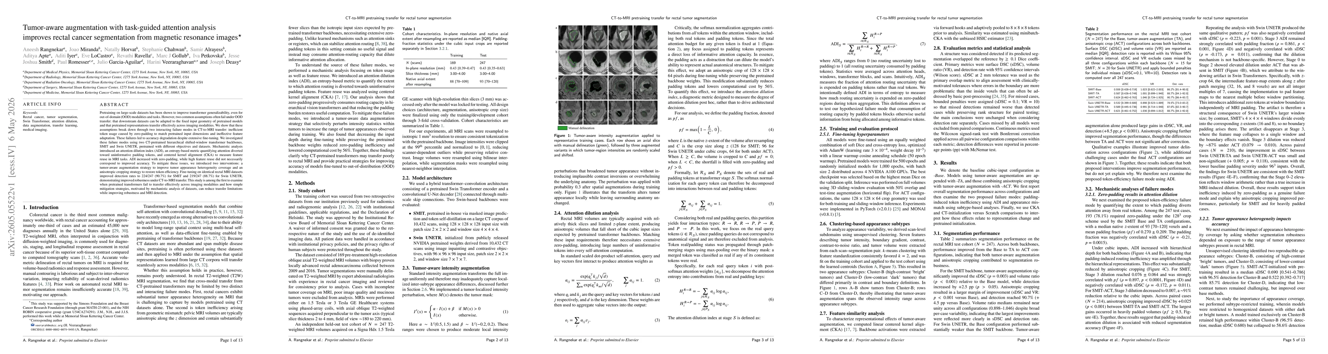 Thumbnail for Tumor-aware augmentation with task-guided attention analysis improves rectal cancer segmentation from magnetic resonance images