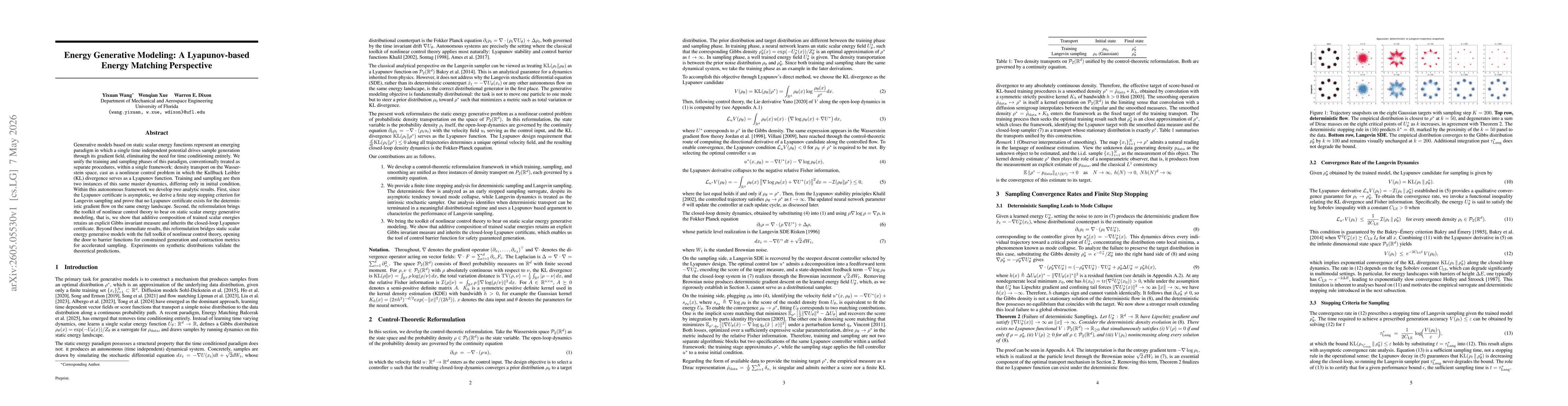 Thumbnail for Energy Generative Modeling: A Lyapunov-based Energy Matching Perspective