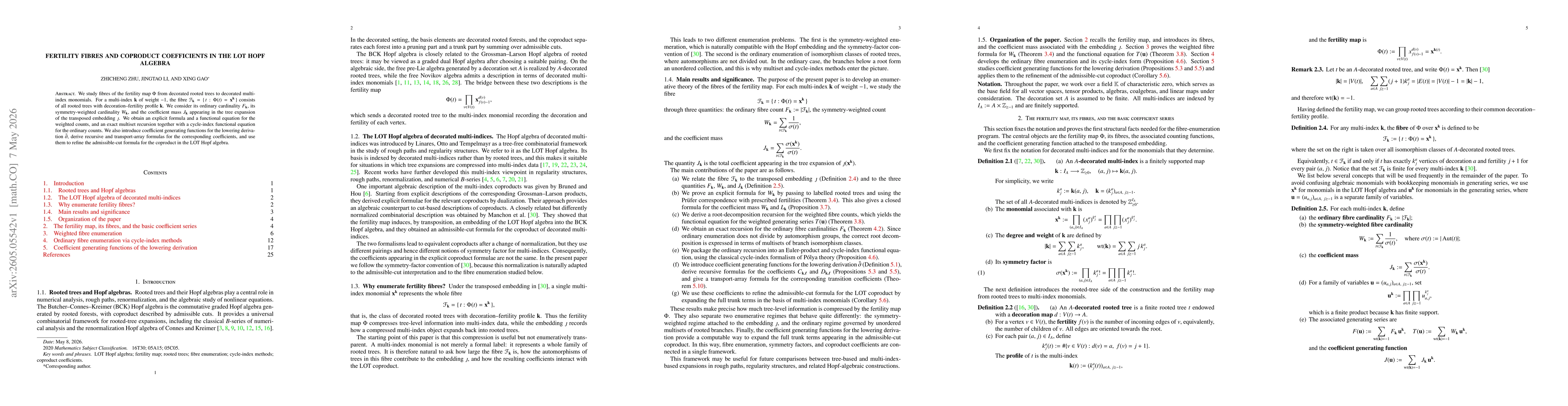 Thumbnail for Fertility fibres and coproduct coefficients in the LOT Hopf algebra