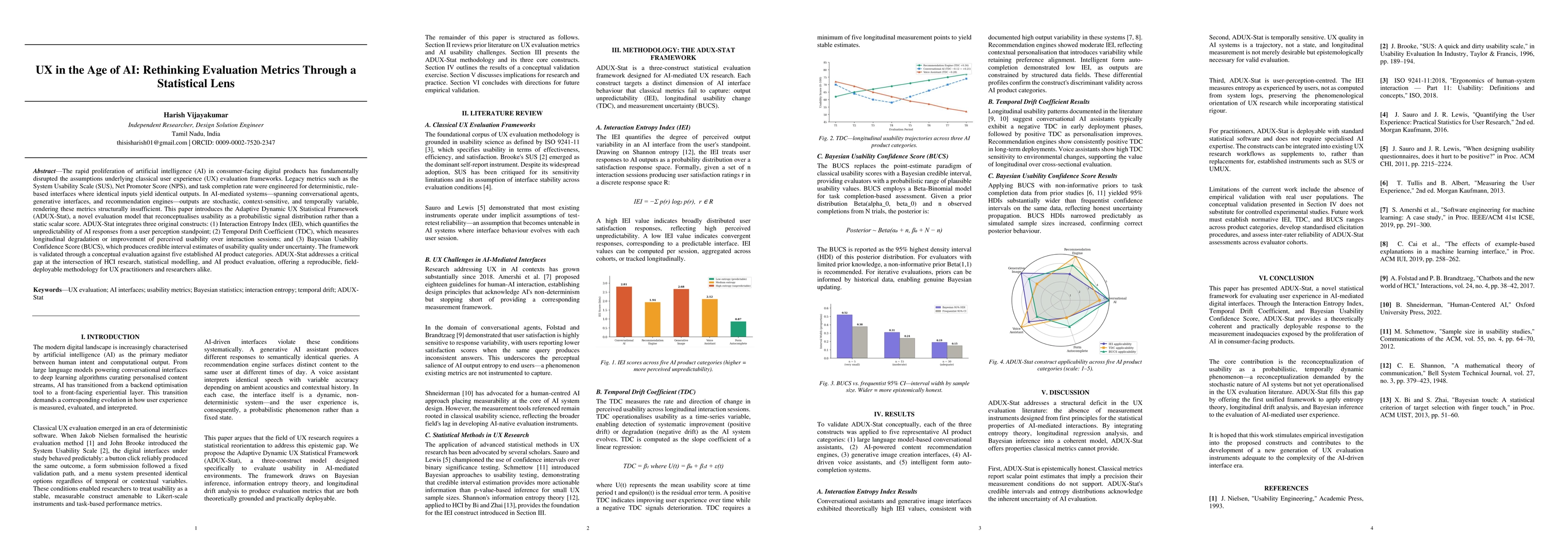 Thumbnail for UX in the Age of AI: Rethinking Evaluation Metrics Through a Statistical Lens