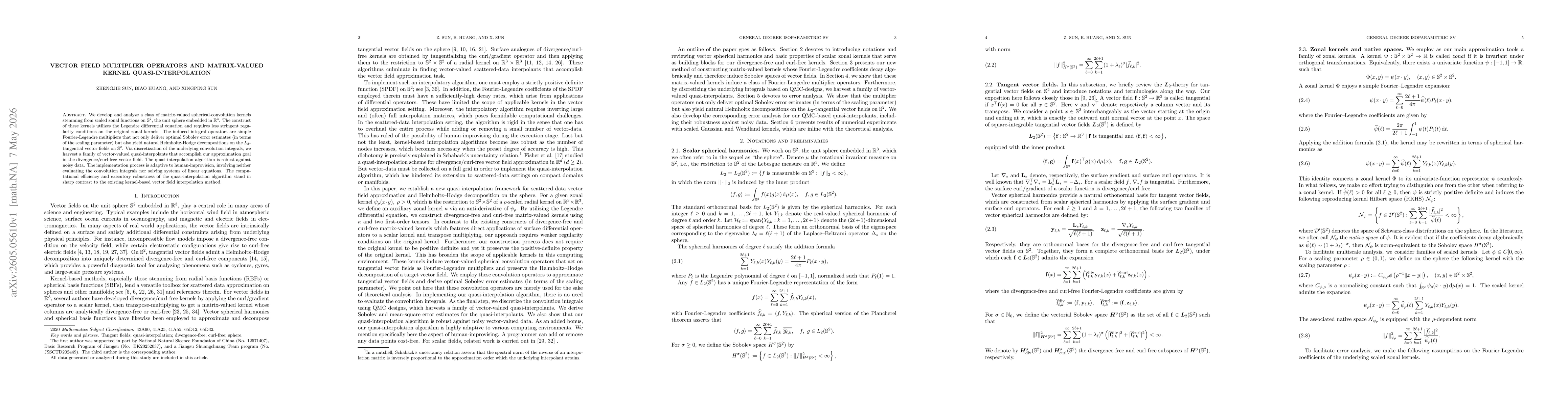 Thumbnail for Vector field multiplier operators and matrix-valued kernel quasi-interpolation