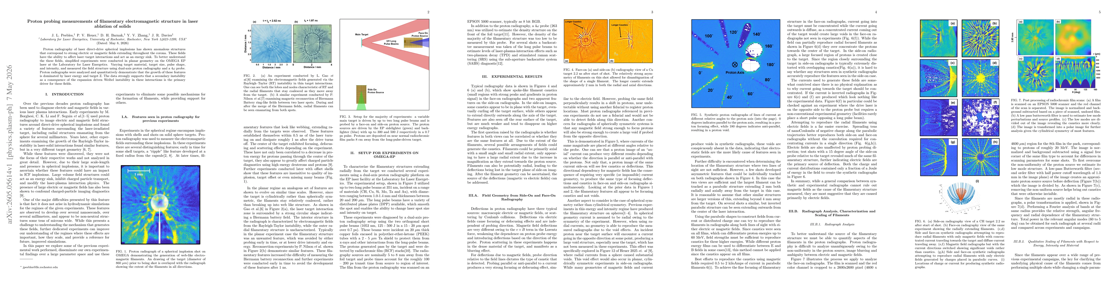 Thumbnail for Proton probing measurements of filamentary electromagnetic structure in laser ablation of solids