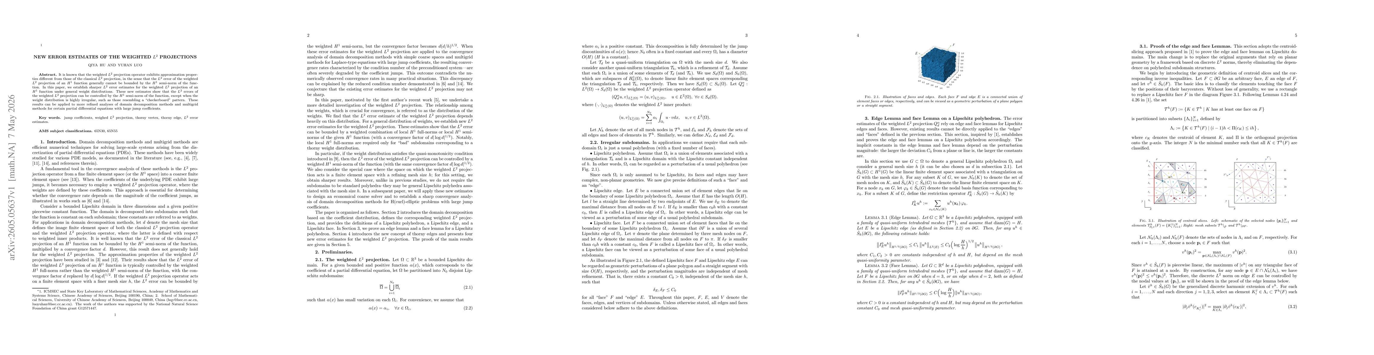 Thumbnail for New error estimates of the weighted $L^2$ projections