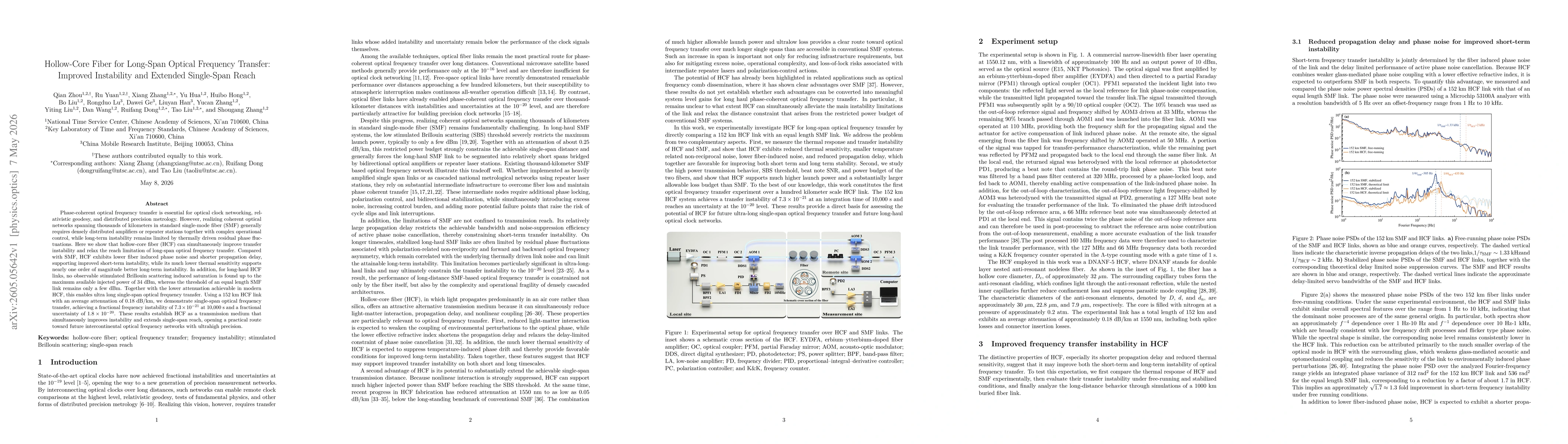Thumbnail for Hollow-Core Fiber for Long-Span Optical Frequency Transfer: Improved Instability and Extended Single-Span Reach