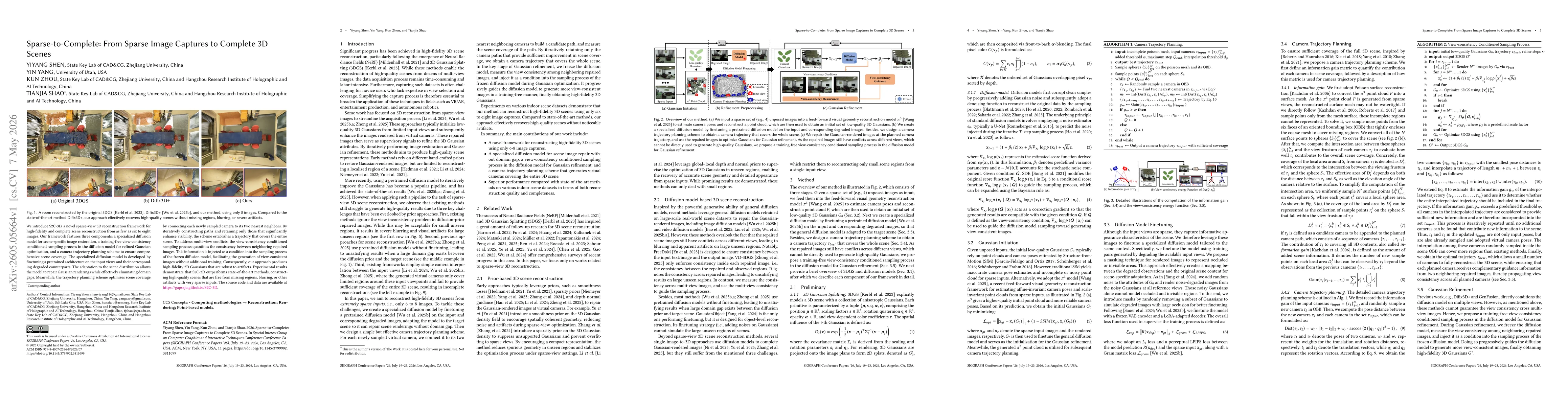 Thumbnail for Sparse-to-Complete: From Sparse Image Captures to Complete 3D Scenes