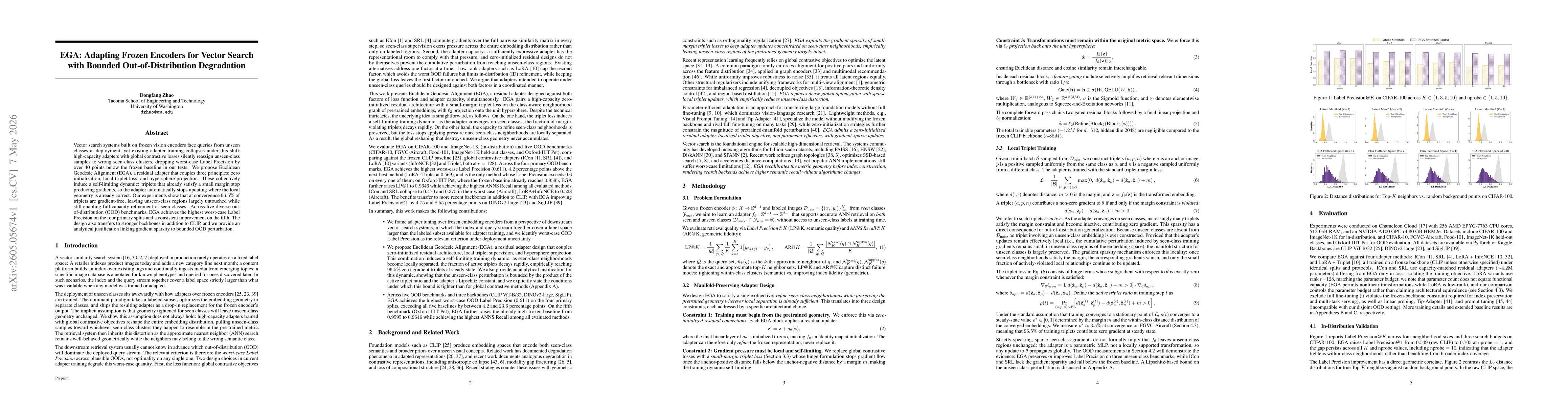 Thumbnail for EGA: Adapting Frozen Encoders for Vector Search with Bounded Out-of-Distribution Degradation