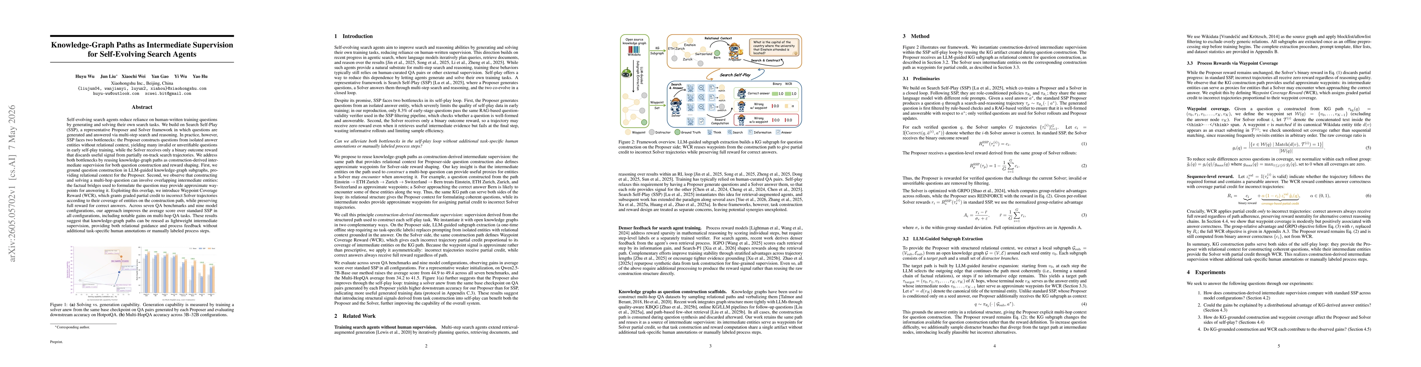 Thumbnail for Knowledge-Graph Paths as Intermediate Supervision for Self-Evolving Search Agents