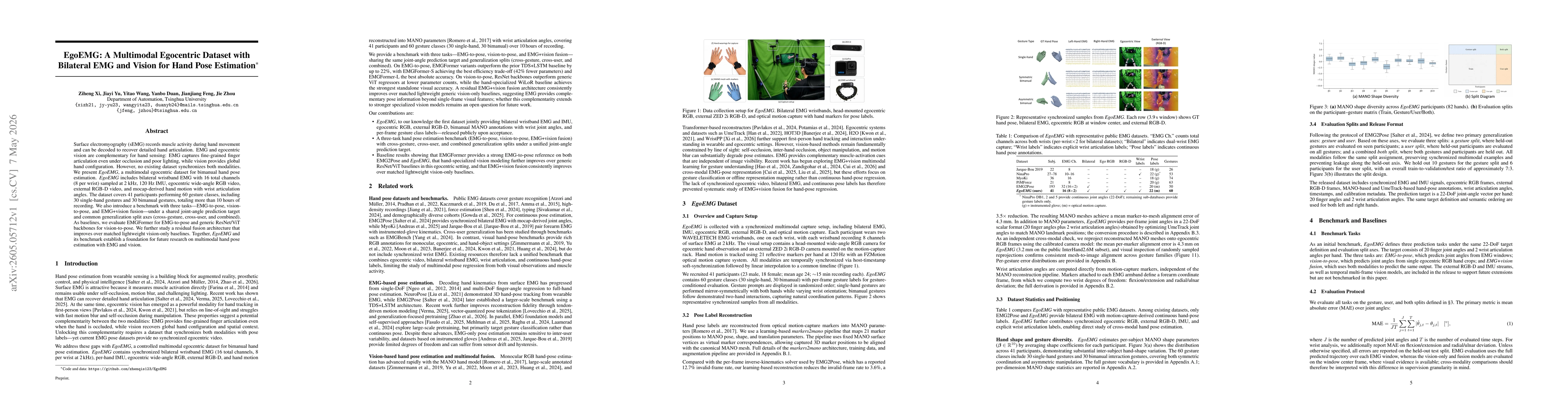 Thumbnail for EgoEMG: A Multimodal Egocentric Dataset with Bilateral EMG and Vision for Hand Pose Estimation