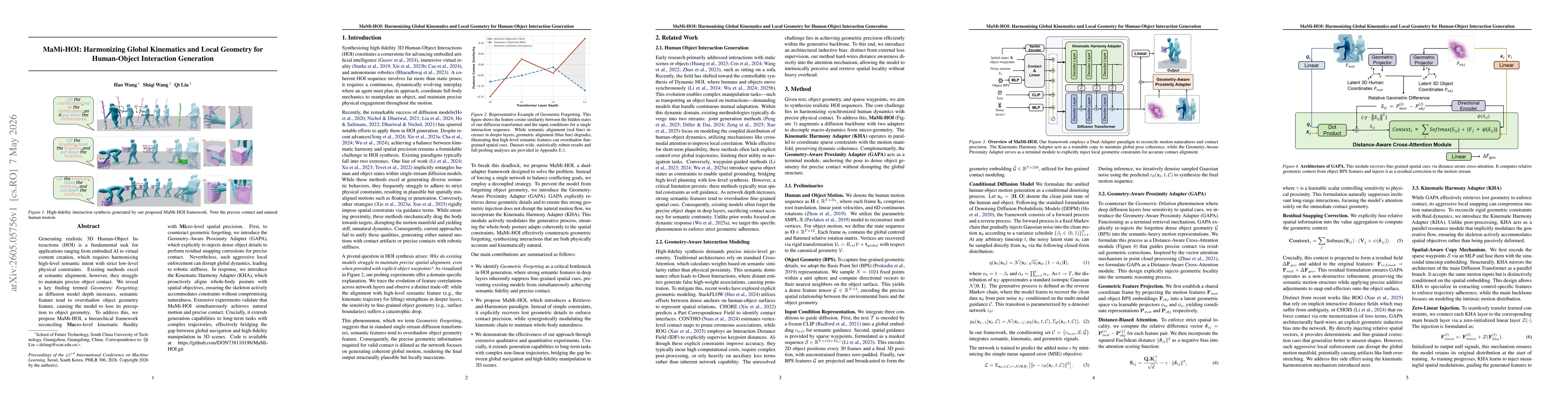 Thumbnail for MaMi-HOI: Harmonizing Global Kinematics and Local Geometry for Human-Object Interaction Generation